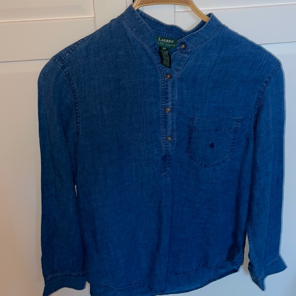 Ralph Lauren denim top EUC